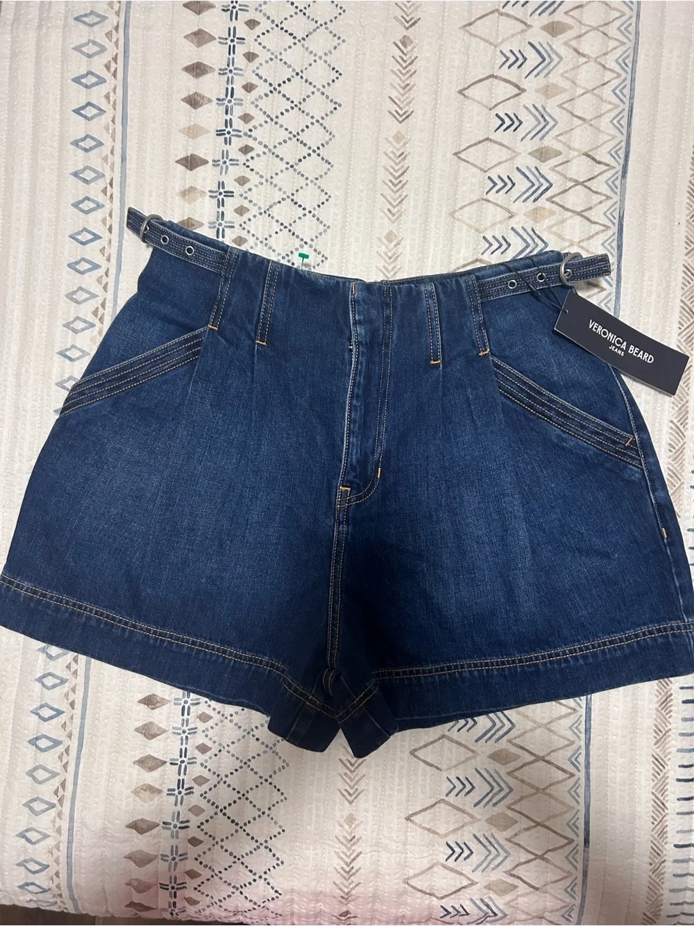 Veronica Beard Jaffe Short High Rise Jeans - Bright Blue size 29 NWT